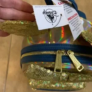 Disney Parks Excl. Loungefly Earidescent Gold & Blue Sequin Backpack NEW w/ Tag Loungefly | Bags | Disney Parks Excl Loungefly Earidescent  main image 3